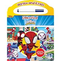 Marvel Spider-man Spidey and his Amazing Friends - Write-and-Erase Look and Find Wipe Clean Board - PI Kids