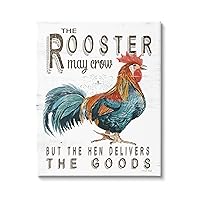 Stupell Industries Funny Rooster & Hen Phrase Canvas Wall Art by Cindy Jacobs