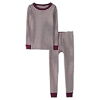 by Hanna Andersson Unisex Kids' Organic Cotton Long-Sleeve Top and Bottom Pajama Set