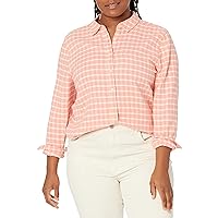 Goodthreads Women's Brushed Flannel Drop-Shoulder Long-Sleeve Shirt