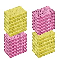 CELOX 24 Pack Large Sponges for Kitchen, Handy Sponges for Dishes, Eco Friendly Cellulose Dish Sponge Bulk, Super Absorbent Cleaning Sponges, DIY Sponges for Kids, 4.5