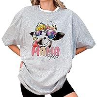 Generic DuminApparel Heifer Shirt Cow Print Happy Mother Day Girl Women Mother Gift T-Shirt, Unisex Sized, Comfort Colors Multi