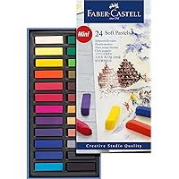 FABER-CASTELL Creative Studio Soft Pastel Mini Sticks (1.25”) - 24 Vivid Colors, Assorted