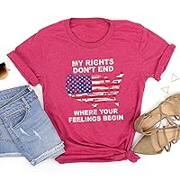 My Rights Don't End Where Your Feelings Begin T-Shirt, Patriotic Shirts for Men, Political Shirt