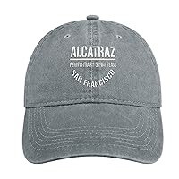 Alcatraz Penitentiary Swim Team San Francisco Printed Denim Cap Cotton Baseball Hat Adjustable Vintage for Men Women