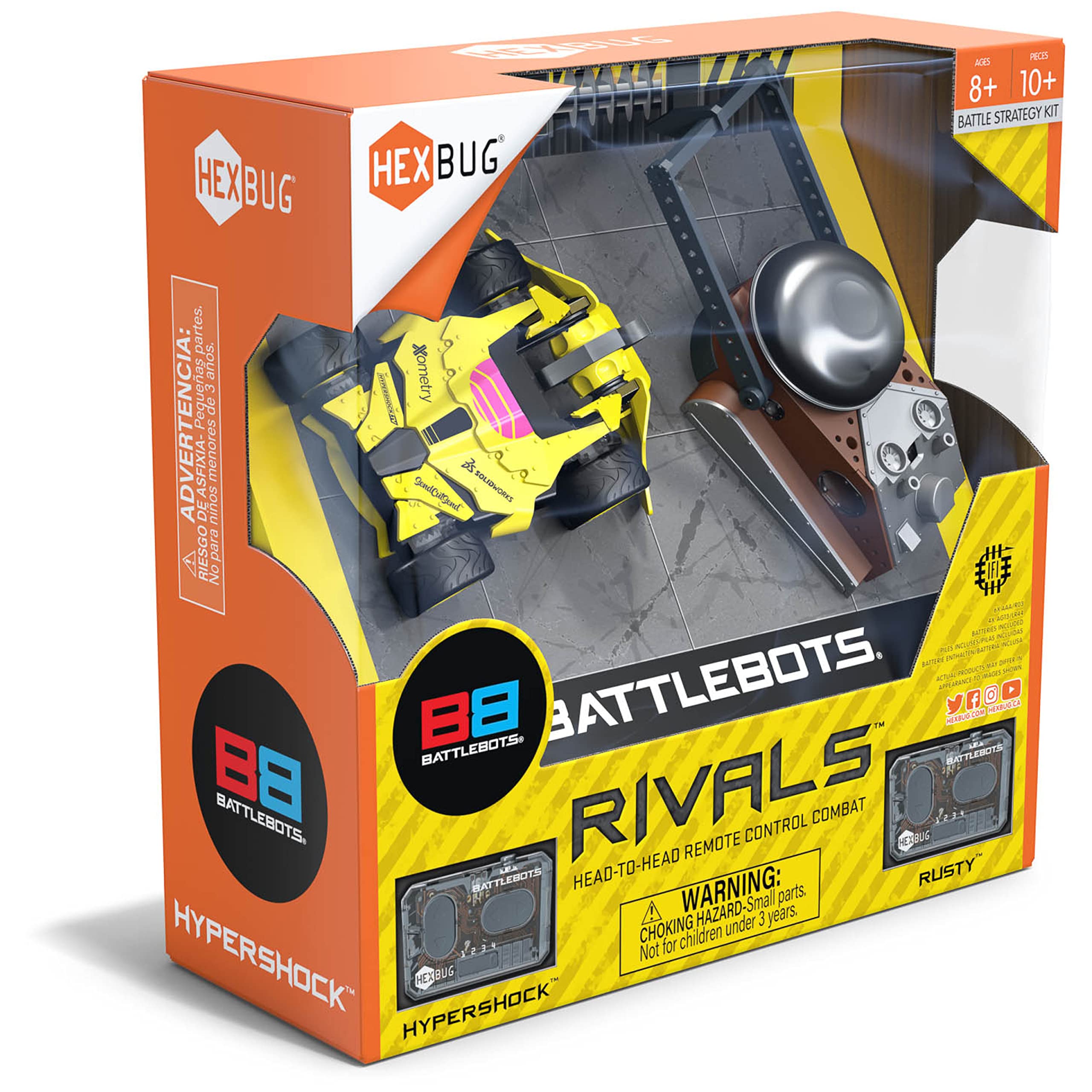 HEXBUG BattleBots Rivals 6.0 Rusty and Hypershock, Remote Control Robot Toys for Kids, STEM Toys for Boys and Girls Ages 8 & Up, Batteries Included