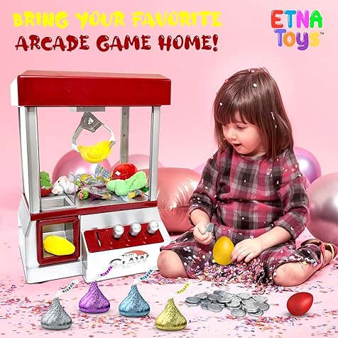 Etna Electronic Arcade Claw Machine Mini Candy Prize Dispenser Game with Sound