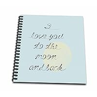 3dRose db_179044_2 I Love You to The Moon and Back Memory Book, 12