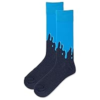 Hot Sox Mens Paint Drip Crew Socks