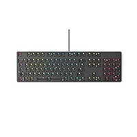 Glorious Custom Gaming Keyboard - GMMK 100% Percent Full Size Barebone - USB Wired Mechanical Keyboard Kit - RGB Hot Swappable Switches & Keycaps - Black Metal Top Plate