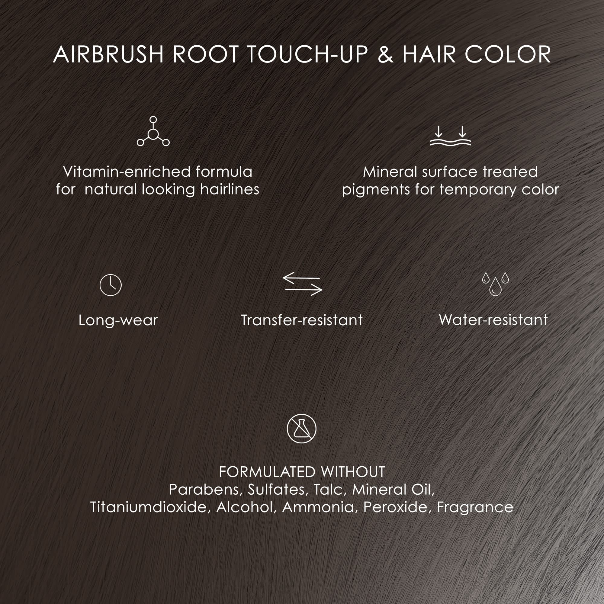 TEMPTU Airbrush Root Touch-Up & Temporary Hair Color: At-Home Spray Root Concealer For TEMPTU Air, Cover Grays, Fill In Edges, Beards & Brows Quickly & Easily, Ammonia & Peroxide-Free, 6 Shades