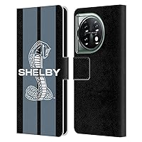 Head Case Designs Officially Licensed Shelby Gray Car Graphics Leather Book Wallet Case Cover Compatible with OnePlus 11 5G