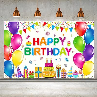 Mua Happy Birthday Party Decorations Colorful Birthday Banner ...
