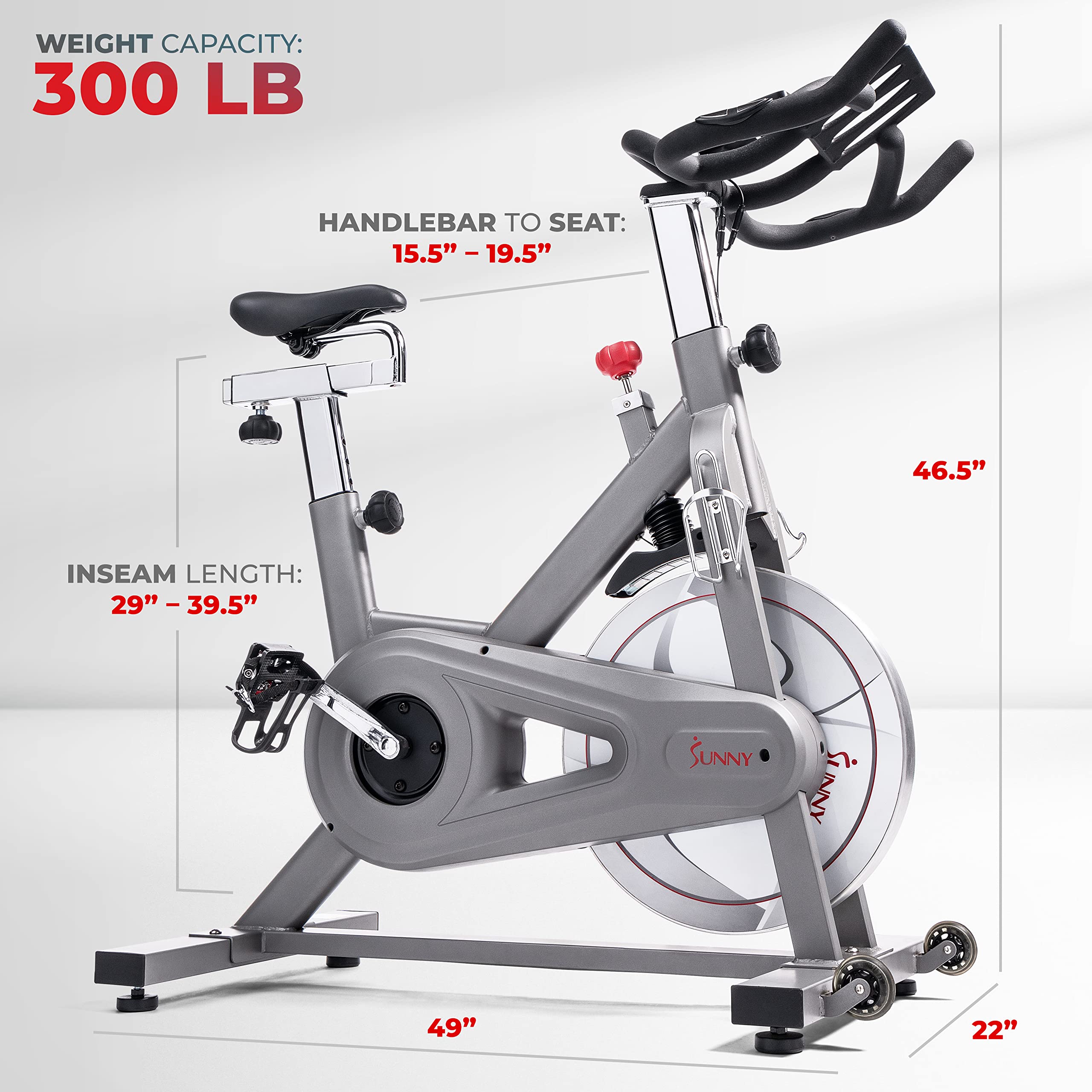Sunny Health & Fitness Synergy Series Magnetic Indoor Cycling Exercise Bike