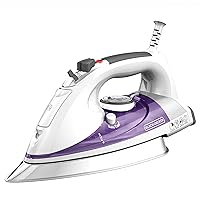 IR1350S Professional Steam Iron with Stainless Steel Soleplate and Extra-Long Cord, Purple