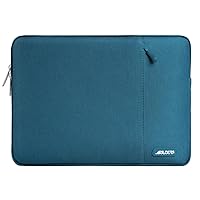 Laptop Sleeve Bag Compatible with MacBook Air/Pro, 13-13.3 inch Notebook, Compatible with MacBook Pro 14 inch M3 M2 M1 Chip Pro Max 2024-2021, Polyester Vertical Case with Pocket, Deep Teal