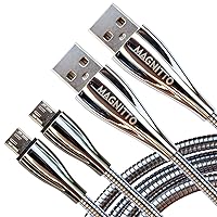 Micro USB Cables, Android Charger, Heavy Duty, Chew Proof Metal Braided Wire Extra Durable USB2.0 Cables Sync Charging Cords for Android Phones - 6ft 2pack