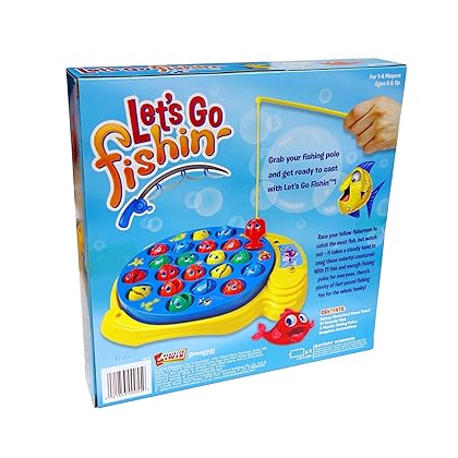 Let's Go Fishin' Game by Pressman - The Original Fast-Action Fishing Game!, 1-4 players