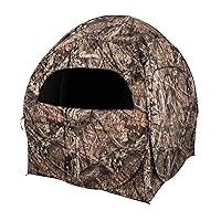 Ameristep Doghouse Run & Gun Hunting Blind | Lightweight 2 Person Ground Blind in Mossy Oak Break-Up Country, One Size