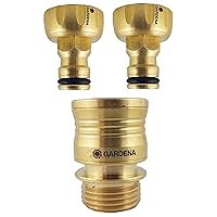 Gardena GBR-3845S Brass Tap End Connector Set