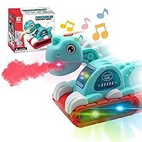 Lalalancer Dinosaur Musical Toy for Kids，Walks with Water Mist Spray Flashing Lights Toy, Construction Dinosaur Toy Gift Excavators for Boys Girls(Excavators)