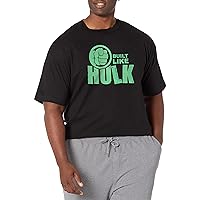 Marvel Big & Tall Classic Hulk Smash Logo Men's Tops Short Sleeve Tee Shirt
