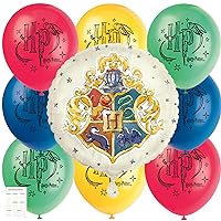 Unique Harry Potter Balloons Bundle - 8 Latex Party Balloons 12”, 1 Foil Balloon 18”, Checklist, Harry Potter Party Decorations & Supplies, Kids Birthday Party