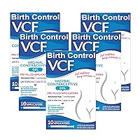 Vaginal Contraceptive Gel Prefilled Applicators with Spermicide, 5 Boxes of 10 Prevents Pregnancy, Nonoxynol-9 Kills Sperm on Contact, Hormone-Free, Easy to Use, Works Instantly. 50 Total