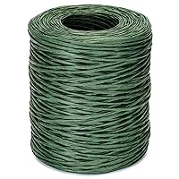 Floral Wire,Craft Wire Floral Wire Stems Vine Wire Bind Wire 2MM 656 Feet Wreath Wire,Paper Wrapping Wire for Flower Bouquets,Floral Wrapping, Art Craft Projects,Gift Wrapping(Dark Green)