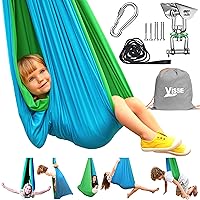 Sensory Swing for Kids Indoor Outdoor & 360° Hardware - Calming Therapy Swing for Kids & Adults up to 220LB - Helps with ADHD, Autism, Sensory Processing Disorder - Versatile Indoor Sensory Swing