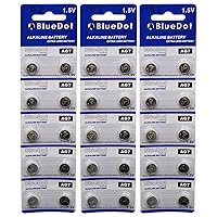 BlueDot Trading AG7 Batteries 1.5V Alkaline Button Cell SR57, LR57, SR927, SR926, LR927 for Hearing Aid, Watch, Toys, Other Electronic Products, 30 Count