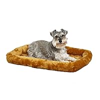 MidWest Homes for Pets Bolster Dog Bed 30L- Inch Cinnamon Dog Bed or Cat Bed w/ Comfortable Bolster | Ideal for Medium Dog Breeds & Fits a 30-Inch Dog Crate | Easy Maintenance Machine Wash & Dry