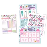 Princess Sticker Chart for Kids Potty Training Chart for Toddlers, 1 Kids Chore Chart Magnetic, Reward Chart for Kids, Potty Training Sticker Chart, My Responsibility Chart for Kid