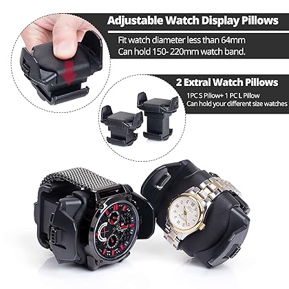 Watch Winder, Adjustable [Upgraded] Watch Pillows, 8 Winding Spaces Watch Winders for Automatic Watches, Built-in Illumination