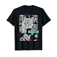 Cool Floral Paris Illustration Graphic Designs Outfit Style T-Shirt
