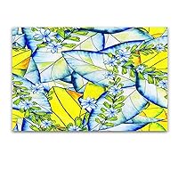 Startonight Acrylic Glass Wall Art - Abstract Stylized Leaves - Glossy Artwork 24