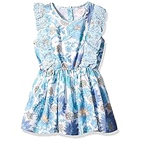 Girls' Big Fantasia Dress Vintage Floral, Blue, 3Y