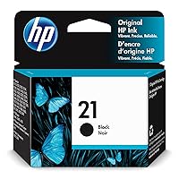 HP 21 Black Ink Cartridge | Works with HP DeskJet D1300, D1400, D1500, D2300, D2400, F300, F2100, F2200, F4100, 3900; OfficeJet J3600, 4300; PSC 1410; Fax 1250, 3180 Series | C9351AN