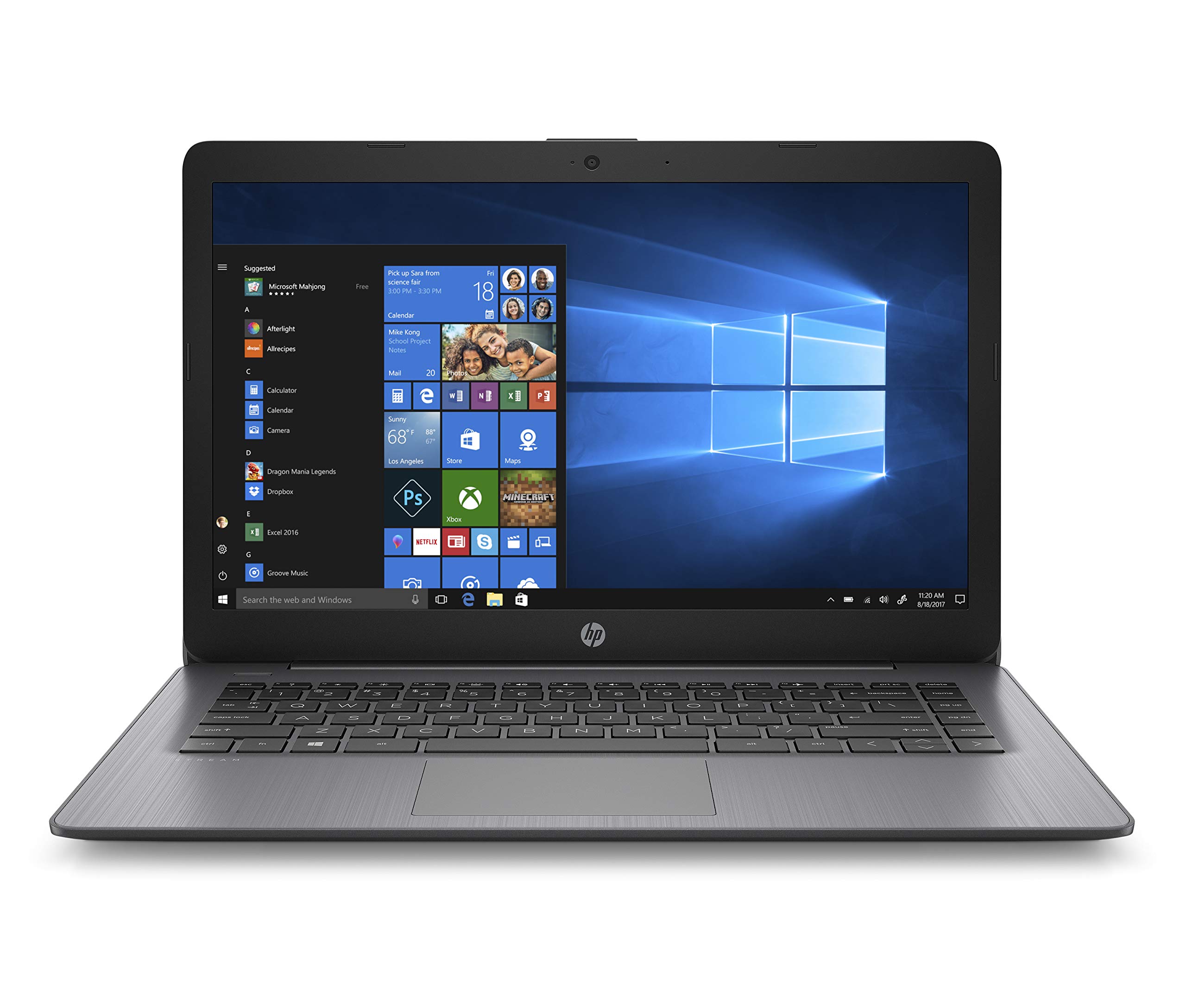HP Stream 14-Inch Touchscreen Laptop, AMD Dual-Core A4-9120E Processor, 4 GB SDRAM, 64 GB eMMC, Windows 10 Home in S Mode with Office 365 Personal ...