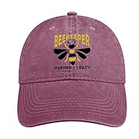Beekeeper Farmer Crazy Unisex Denim Hat Casual Baseball Cap Dad Hat Trucker Caps with Adjustable