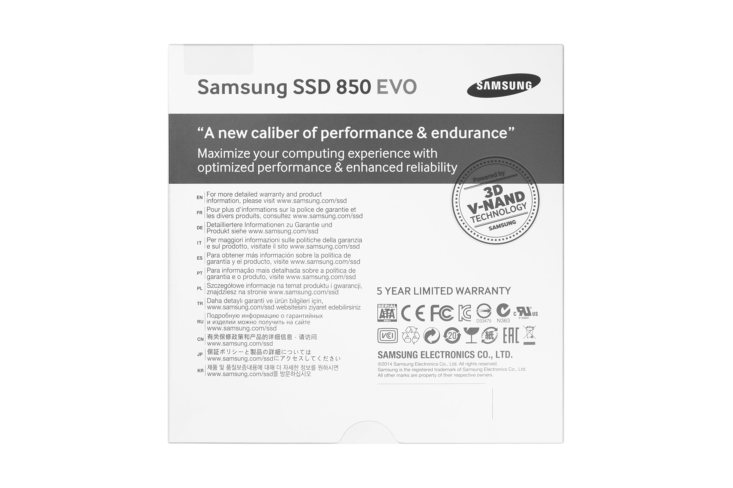 SAMSUNG 850 EVO 500GB 2.5-Inch SATA III Internal SSD (MZ-75E500B/AM)