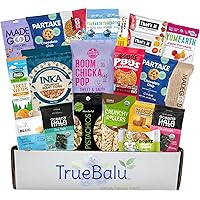 TrueBalu Vegan - Gluten Free Snack Variety Pack 21 Individually Wrapped Snacks - College Care Package, Assorted Gift Basket, Office, Adults, Military