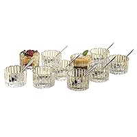 Crystal Clear Alexandria 21-Piece Taster Bowl Set with Spoons