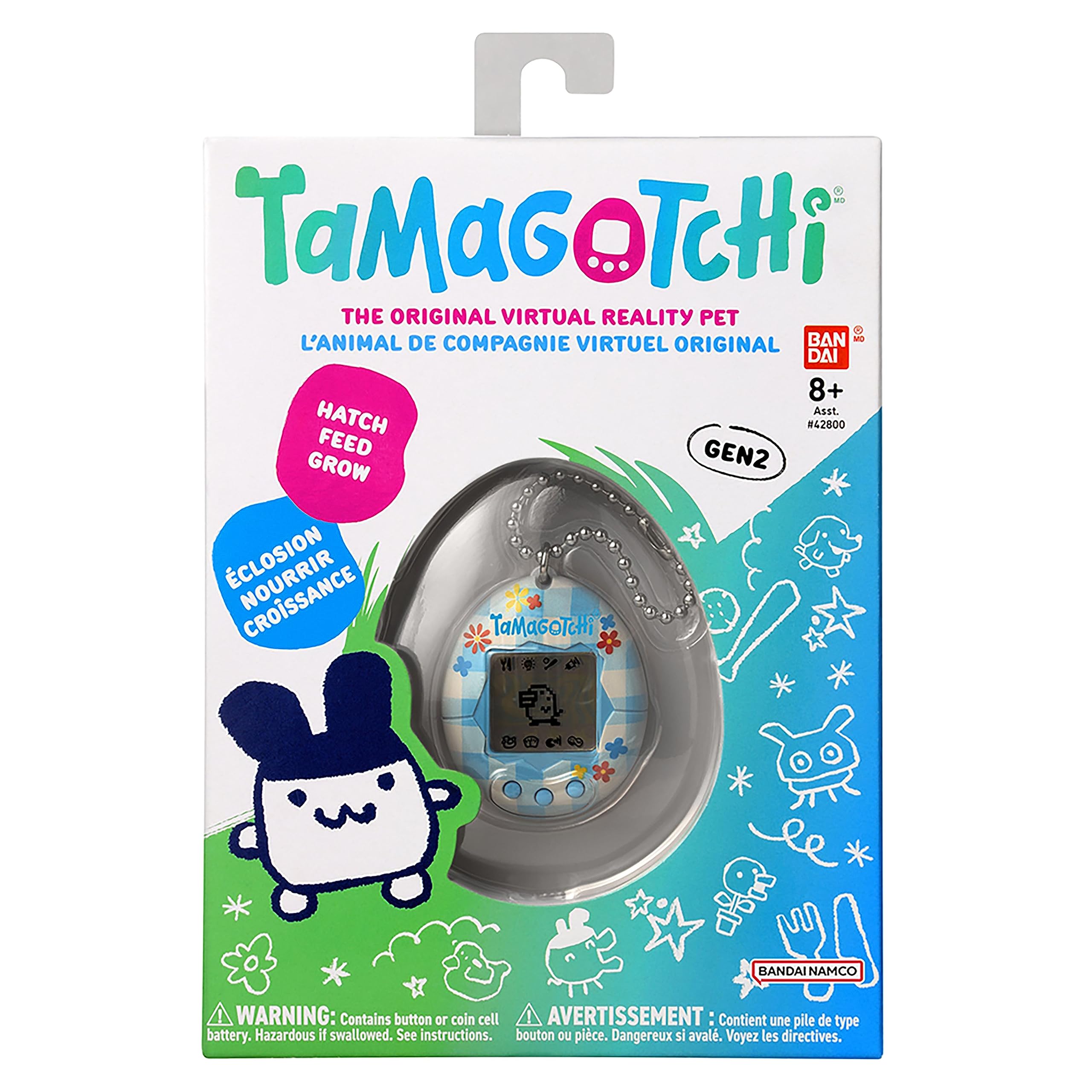 Tamagotchi Original - Flower Gingham (Updated Logo)