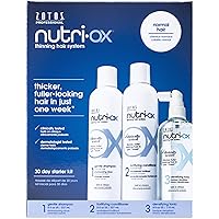 NUTRI-OX Starter Kit for Thinning Hair | Thicker, Fuller-Looking Hair | Peppermint | Clinically & Dermatologically Tested | 30 Day Supply