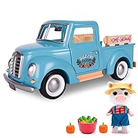 Buzzby Farm Truck Vehicle with Miniature Doll Figure, 10 Pieces, Ages 3+
