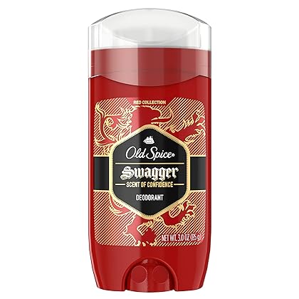 Old Spice Aluminum Free Deodorant for Men Swagger Lime & Cedarwood Scent Red Collection 3 Oz (Pack of 3)