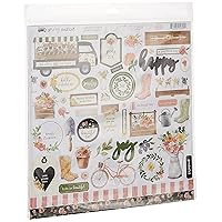 Carta Bella Paper CBSM80016 Company Spring Market Collection Kit Blue, Pink, Green, Brown, 12-x-12-Inch