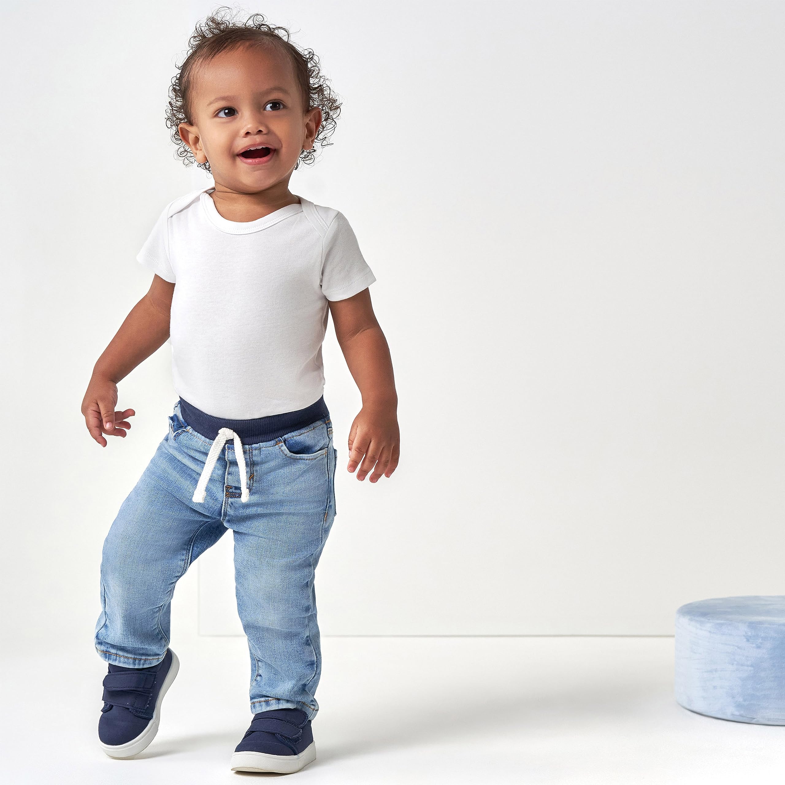 Gerber Unisex Baby Toddler Rib Waist Stretch Denim Skinny Jeans