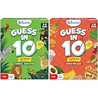 Skillmatics Guess in 10 Junior Animal Kingdom & Food We Eat Bundle, Fun Family Games, Ages 3 to 6